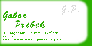 gabor pribek business card